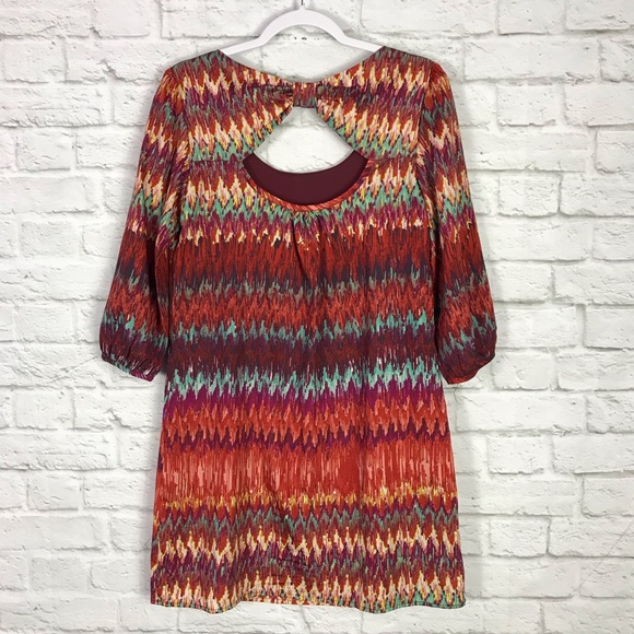 Lily Rose M Southwestern CutOut Bow Back Dress - Picture 2 of 6